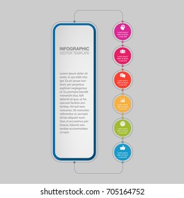 Vector infographic template for diagram, graph, presentation, chart, business concept with 6 options.