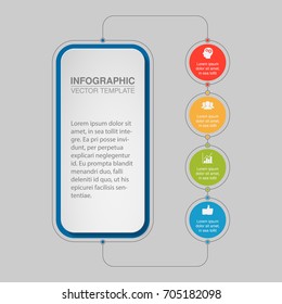 Vector infographic template for diagram, graph, presentation, chart, business concept with 4 options.