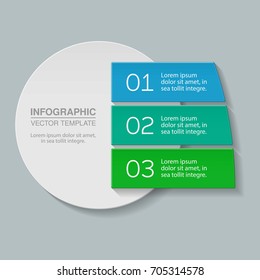 Vector infographic template for diagram, graph, presentation, chart, business concept with 3 options.