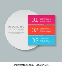 Vector infographic template for diagram, graph, presentation, chart, business concept with 3 options.