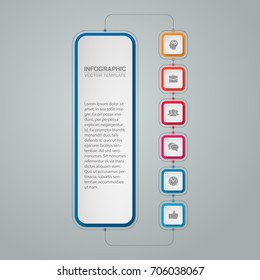 Vector infographic template for diagram, graph, presentation, chart, business concept with 6 options.