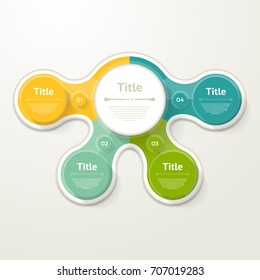 Vector infographic template for diagram, graph, presentation and chart. Business concept with 4 options, parts, steps or processes