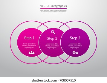 Vector infographic template for diagram, graph, presentation and chart. Business concept with 3 options, parts, steps or processes.
