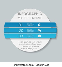 Vector infographic template for diagram, graph, presentation, chart, business concept with 3 options.