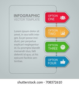 Vector infographic template for diagram, graph, presentation, chart, business concept with 4 options.