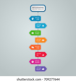 Vector infographic template for diagram, graph, presentation, chart, business concept with 8 options.