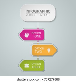 Vector infographic template for diagram, graph, presentation, chart, business concept with 3 options.