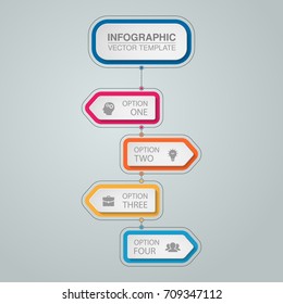 Vector infographic template for diagram, graph, presentation, chart, business concept with 4 options.
