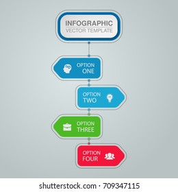 Vector infographic template for diagram, graph, presentation, chart, business concept with 4 options.