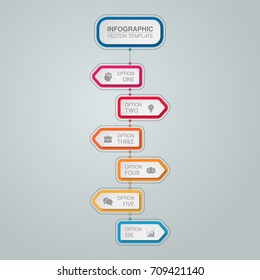 Vector infographic template for diagram, graph, presentation, chart, business concept with 6 options.