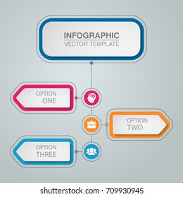 Vector infographic template for diagram, graph, presentation, chart, business concept with 3 options.