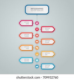 Vector infographic template for diagram, graph, presentation, chart, business concept with 8 options.