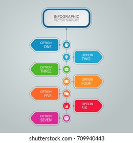 Vector infographic template for diagram, graph, presentation, chart, business concept with 7 options.