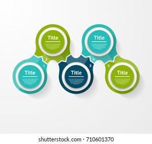Plantilla de infografía de Vector para diagrama, gráfico, presentación y gráfico. Concepto de negocio con 5 opciones, partes, pasos o procesos