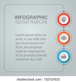 Vector infographic template for diagram, graph, presentation, chart, business concept with 3 options.
