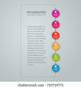 Vector infographic template for diagram, graph, presentation, chart, business concept with 6 options.