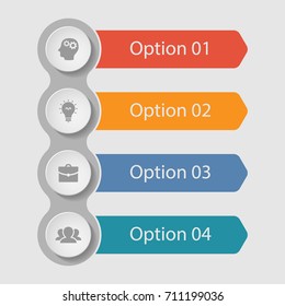 Vector infographic template for diagram, graph, presentation, chart, business concept with 4 options.
