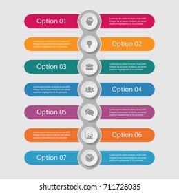Vector infographic template for diagram, graph, presentation, chart, business concept with 7 options.