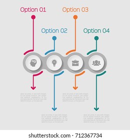 Vector infographic template for diagram, graph, presentation, chart, business concept with 4 options.
