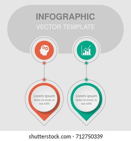 Vector infographic template for diagram, graph, presentation, chart, business concept with 2 options.