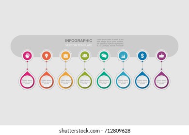 Vector infographic template for diagram, graph, presentation, chart, business concept with 8 options.