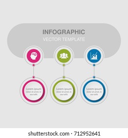 Vector infographic template for diagram, graph, presentation, chart, business concept with 3 options.