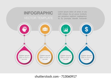 Vector infographic template for diagram, graph, presentation, chart, business concept with 4 options.