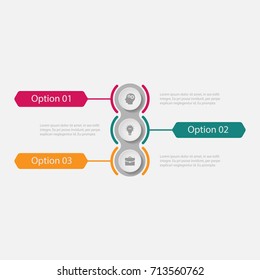 Vector infographic template for diagram, graph, presentation, chart, business concept with 3 options.