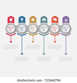 Vector infographic template for diagram, graph, presentation, chart, business concept with 6 options.