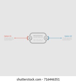Vector infographic template for diagram, graph, presentation, chart, business concept with 2 options.
