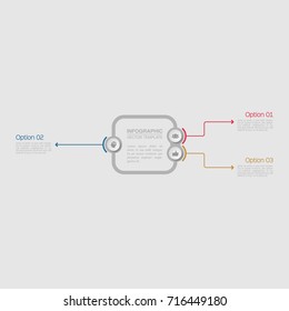 Vector infographic template for diagram, graph, presentation, chart, business concept with 3 options.