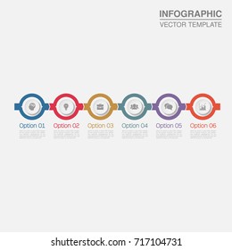 Vector infographic template for diagram, graph, presentation, chart, business concept with 6 options.