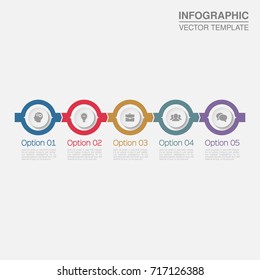 Vector infographic template for diagram, graph, presentation, chart, business concept with 5 options.