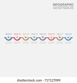 Vector infographic template for diagram, graph, presentation, chart, business concept with 8 options.