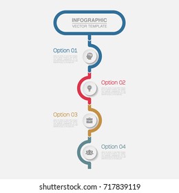 Vector infographic template for diagram, graph, presentation, chart, business concept with 4 options.