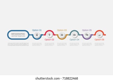 Vector infographic template for diagram, graph, presentation, chart, business concept with 6 options.