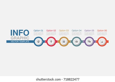 Vector infographic template for diagram, graph, presentation, chart, business concept with 6 options.