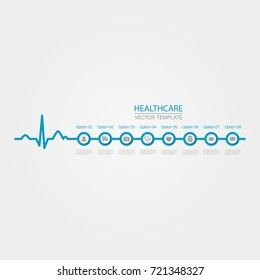 Vector infographic template for diagram, graph, presentation, chart, business concept with 8 options, healthcare.