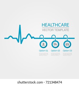 Vector infographic template for diagram, graph, presentation, chart, business concept with 3 options, healthcare.