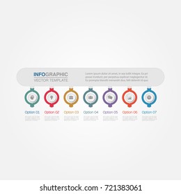 Vector infographic template for diagram, graph, presentation, chart, business concept with 7 options.