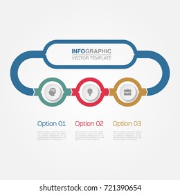 Vector infographic template for diagram, graph, presentation, chart, business concept with 3 options.
