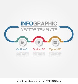 Vector infographic template for diagram, graph, presentation, chart, business concept with 3 options.