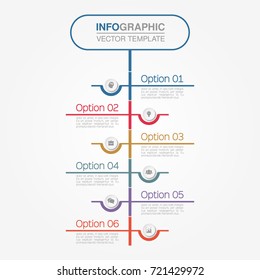 Vector infographic template for diagram, graph, presentation, chart, business concept with 6 options.