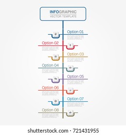 Vector infographic template for diagram, graph, presentation, chart, business concept with 8 options.