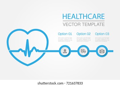 Vector infographic template for diagram, graph, presentation, chart, business concept with 3 options, healthcare.