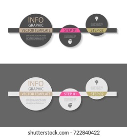 Vector infographic template for diagram, graph, presentation, chart, business concept with 2 options.