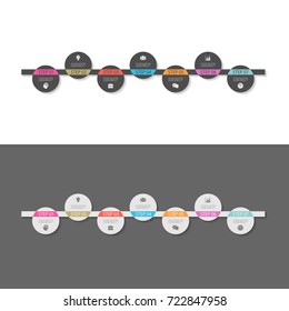 Vector infographic template for diagram, graph, presentation, chart, business concept with 7 options.