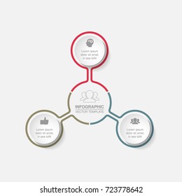 Vector infographic template for diagram, graph, presentation, chart, business concept with 3 options.