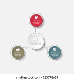 Vector infographic template for diagram, graph, presentation, chart, business concept with 3 options.