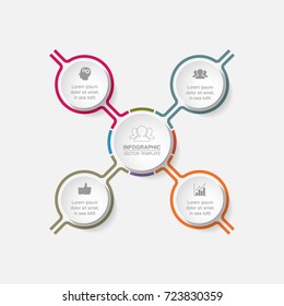 Vector infographic template for diagram, graph, presentation, chart, business concept with 6 options.